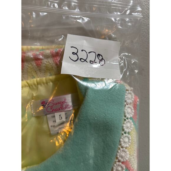 Sweet Charlotte Kids Girl's Size 5 Colorful Pink Cute Geometric Print Mini Dress - Picture 9 of 9